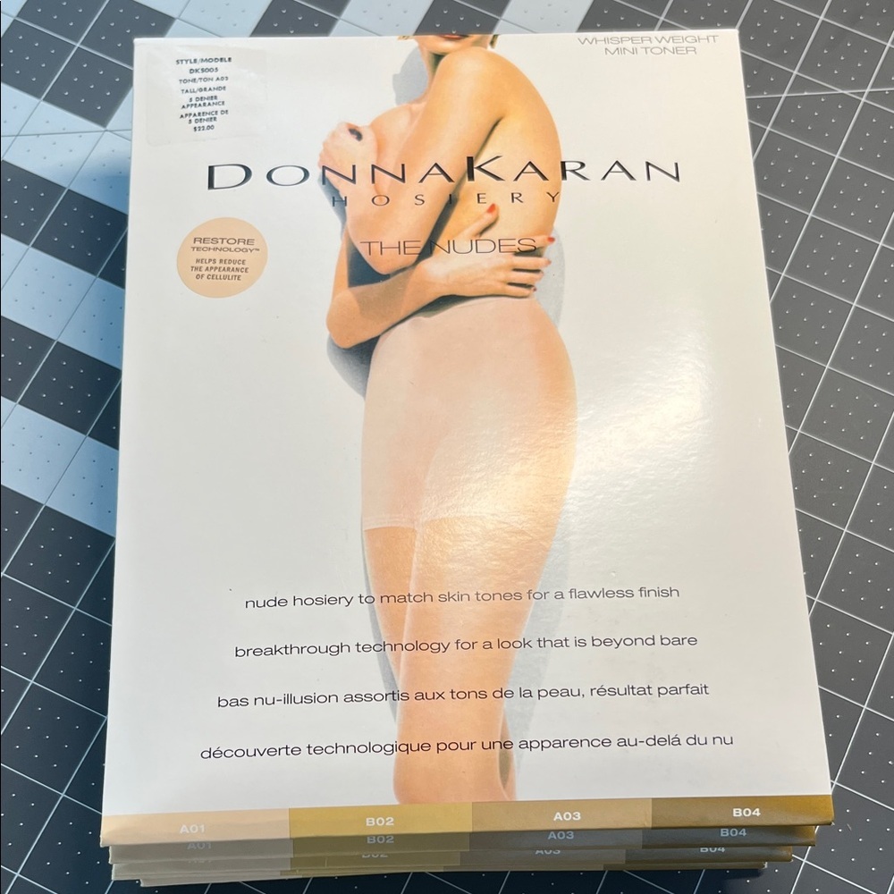 NWT Donna Karan Whisper Weight Hosiery The Nude A03 Size Tall/Grande Lot of 5